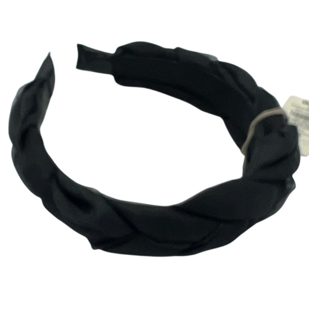 A New Day Black Puff Braided Headband - NWT